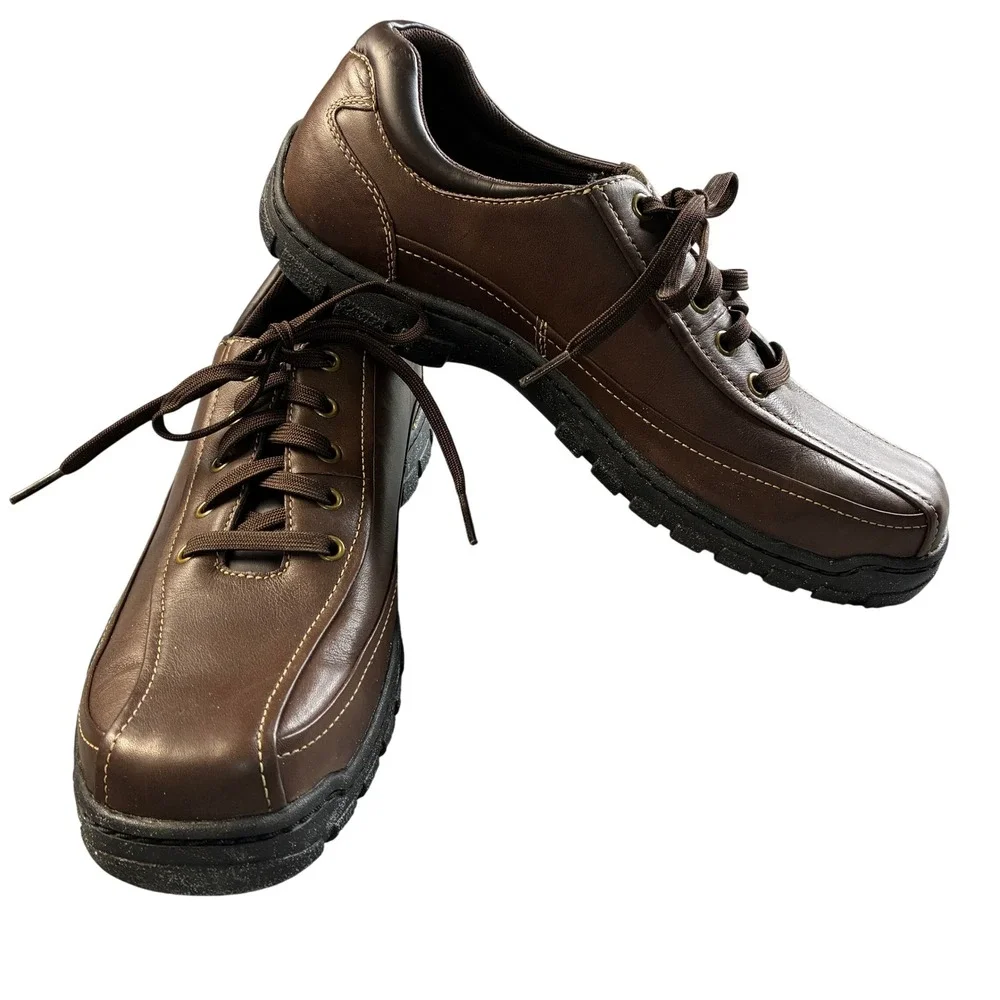 Capital by Rockport‎ Men's Brown Leather Oxford Shoes Size 12M Lace Up READ